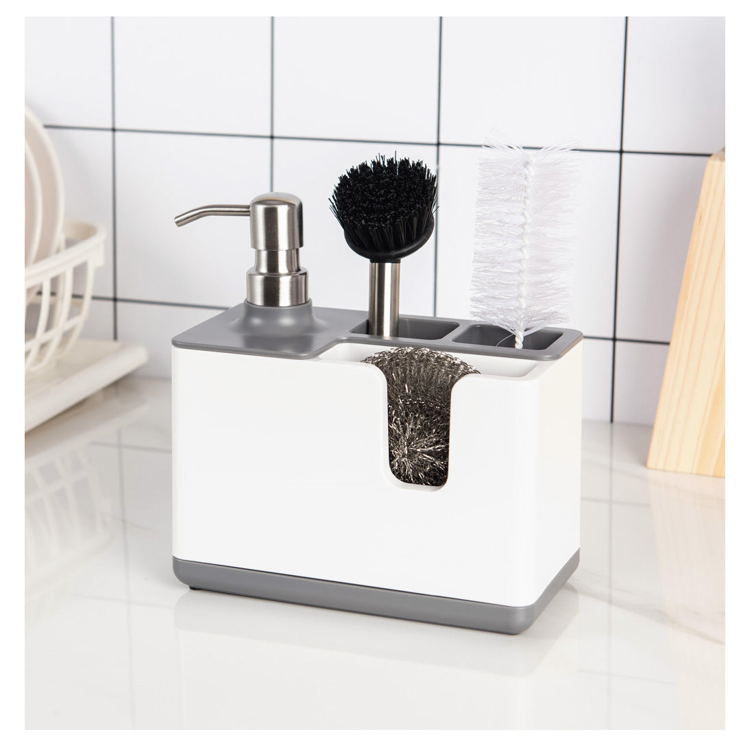 Transform Your Kitchen with Our Kitchen Cleaning Utensils Storage Soap Dispenser